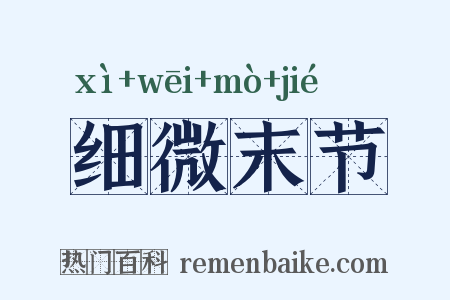 细微末节是什么意思的图片